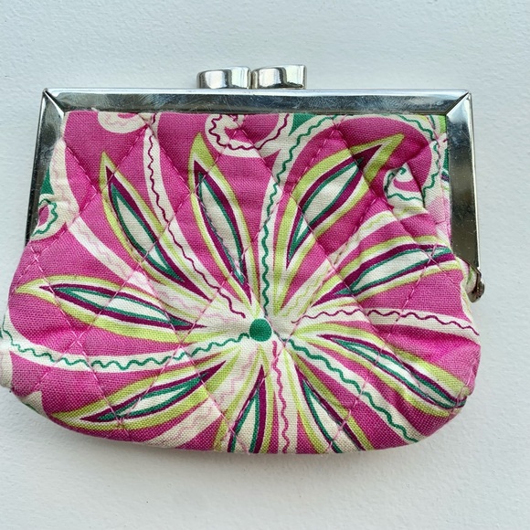 Vera Bradley Pinwheel Pink Coin Purse - Picture 3 of 11